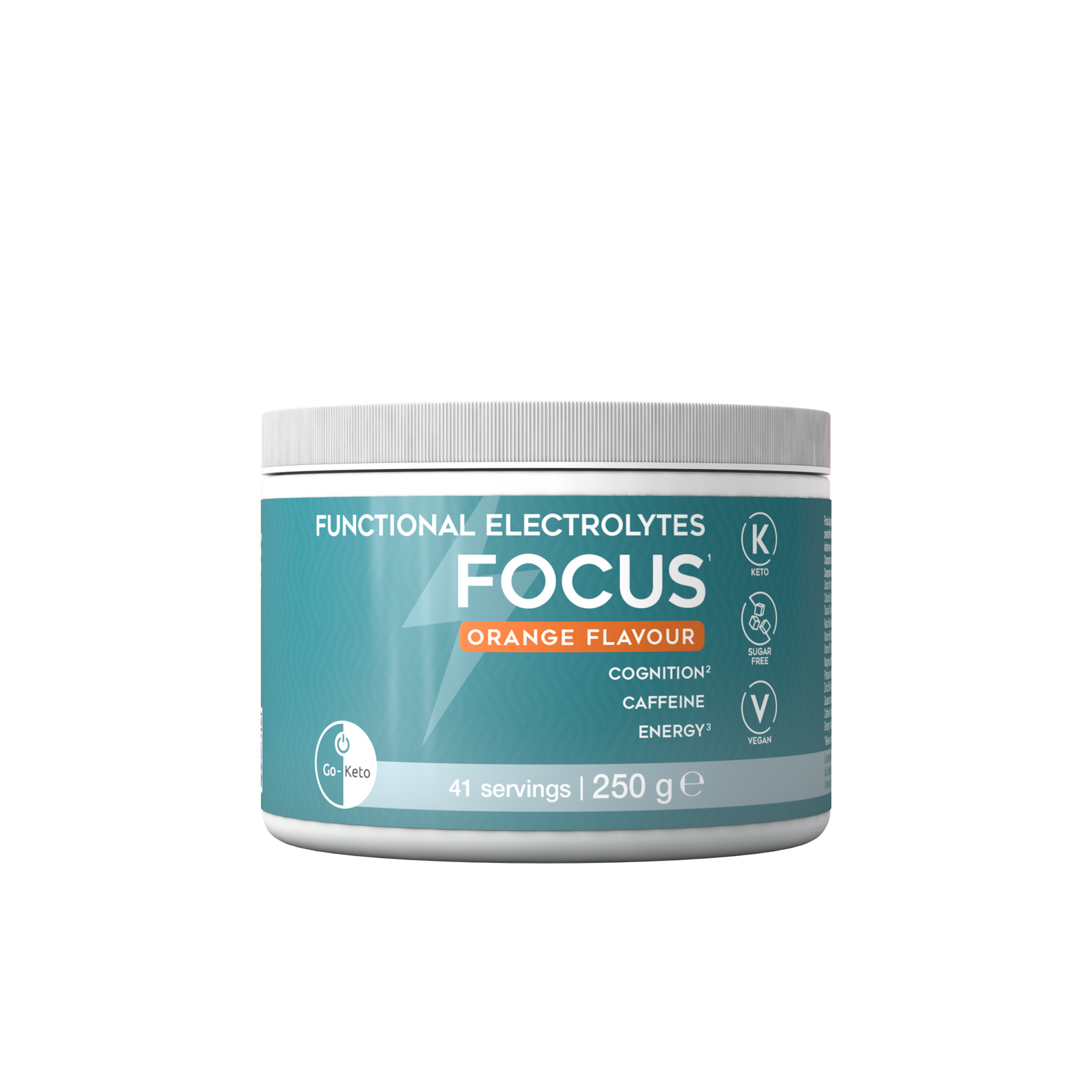Go-Keto Elektrolytes drink poeder focus sinaasappel 250 gram