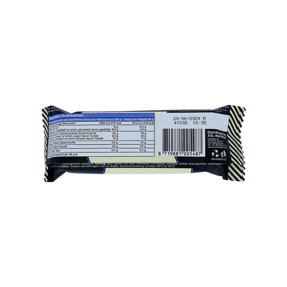 Xxl Nutrition N'Joy Protein Bar White Chocolate & Blueberry 55 gram