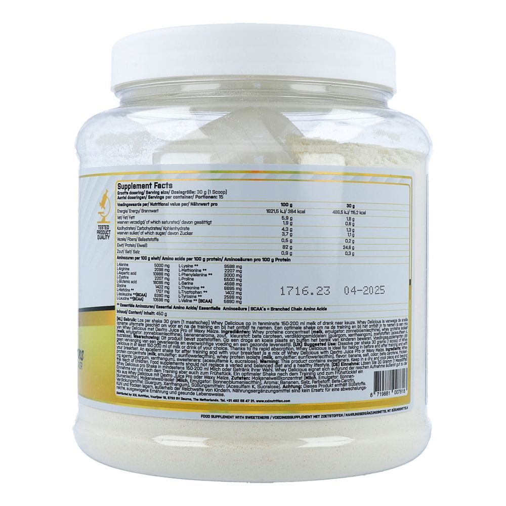 Xxl Nutrition Whey Delicious Banana 450 gram