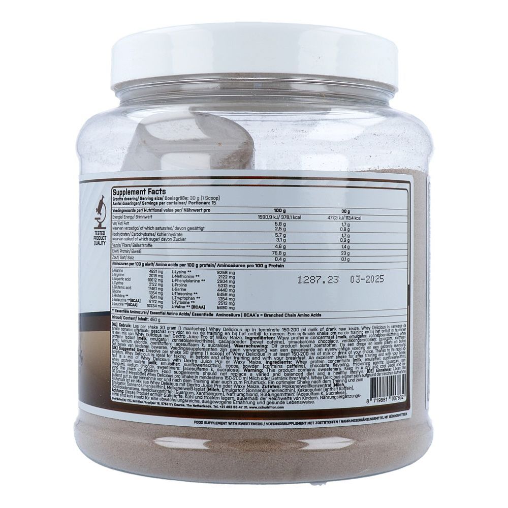 Xxl Nutrition Whey Delicious Chocolate 450 gram