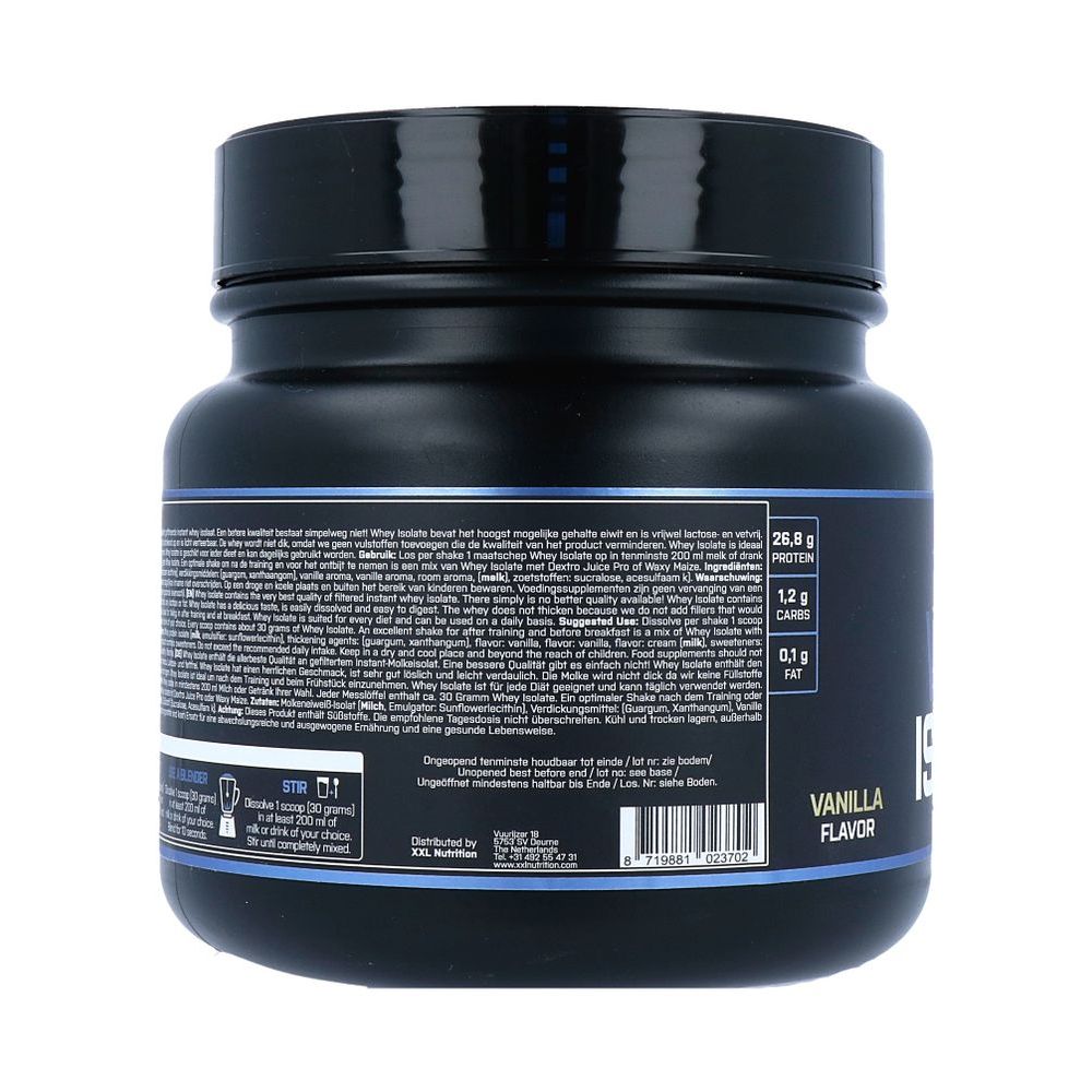 Xxl Nutrition Whey Isolaat Vanille 450 gram