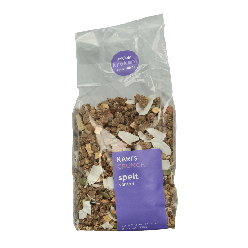 Kari's Crunch Granola spelt kaneel bio 330 gram