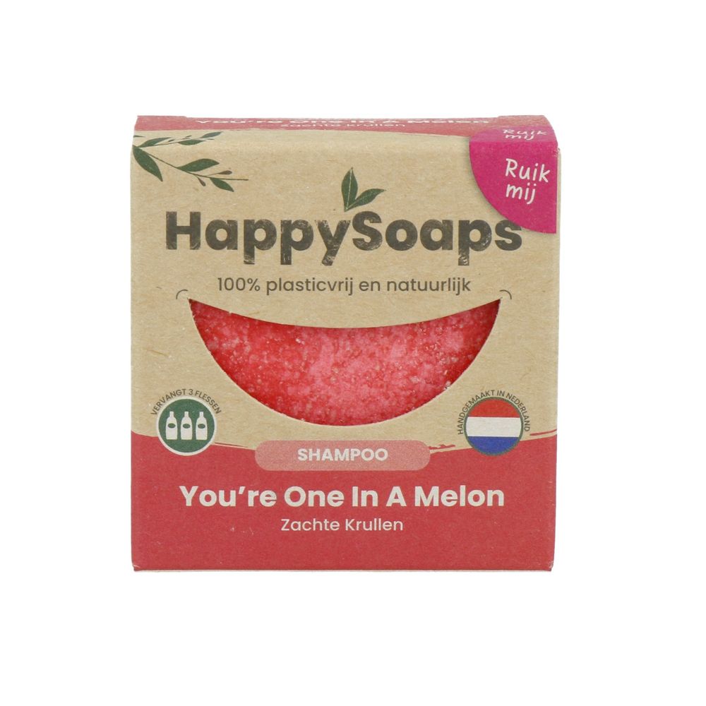 Happysoaps You're One In A Melon Shampoo Bar 70 gram