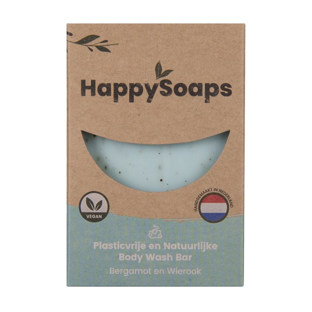 Happysoaps Happy Body Wash Bar - Bergamot & Wierook 100 gr