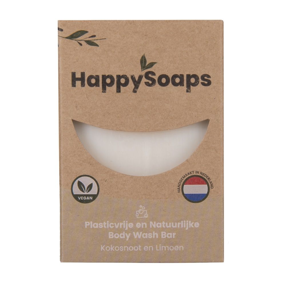 Happysoaps Happy Body Wash Bar - Kokosnoot & Limoen 100 gr