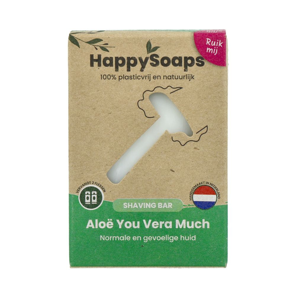 Happysoaps Shaving bar aloe vera 80 gram