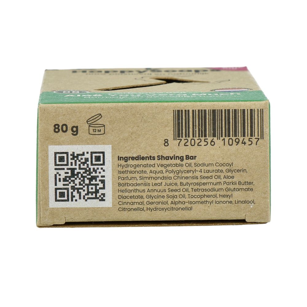 Happysoaps Shaving bar aloe vera 80 gram