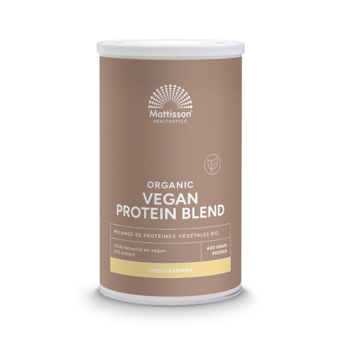 Mattisson Biologische Vegan Proteïne Blend 63% Vanille 400 gram