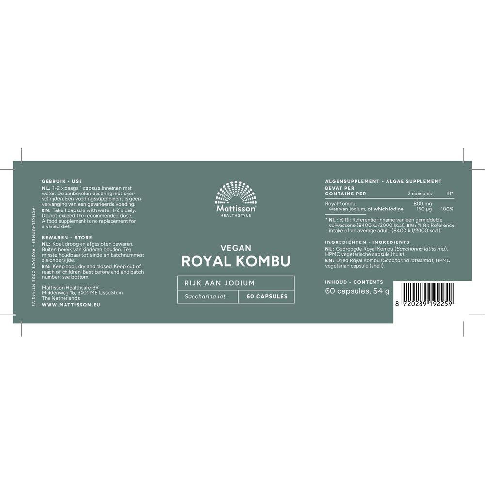 Mattisson Royal kombu 60 vcaps