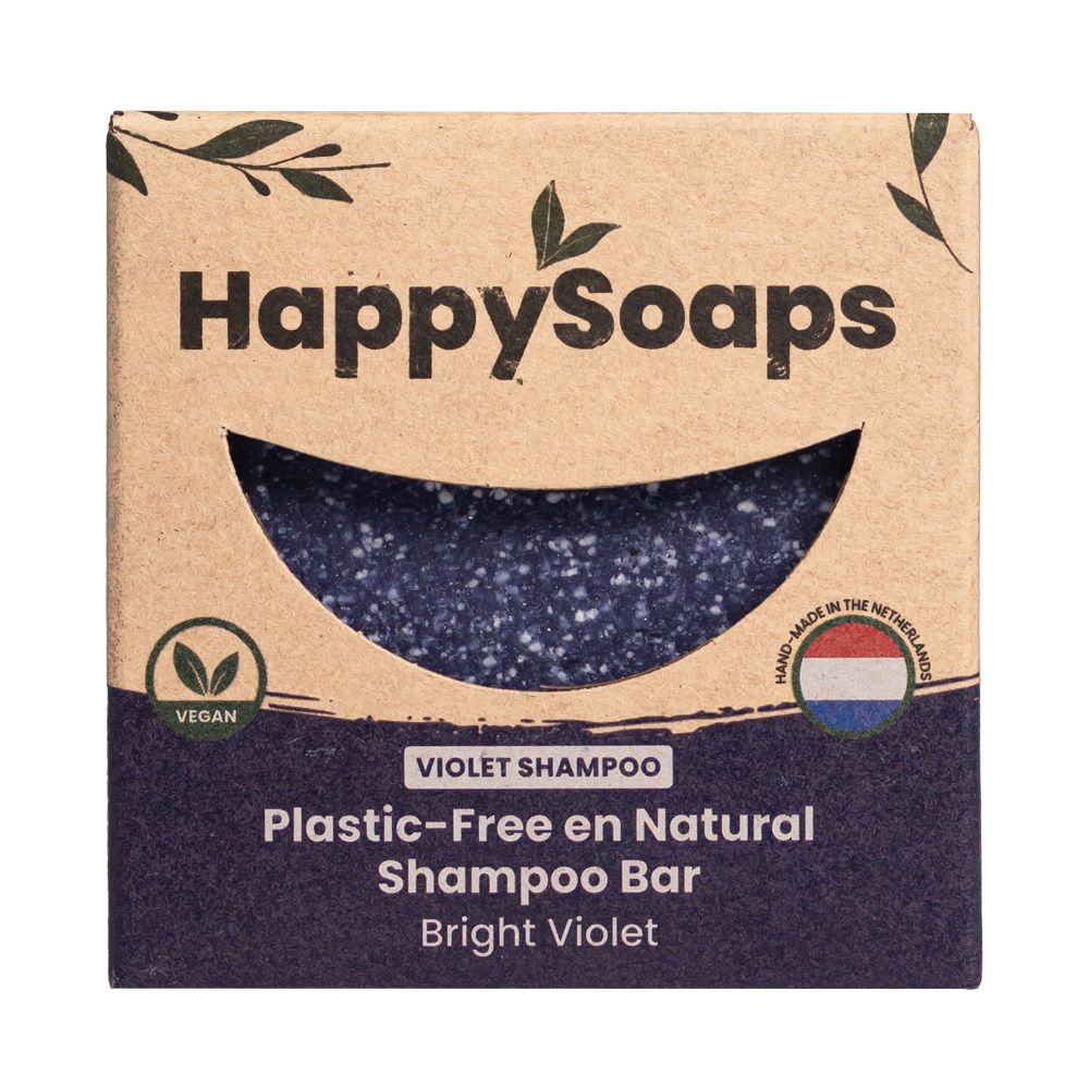 HappySoaps Bright Violet Zilver Shampoo Bar 70 gr