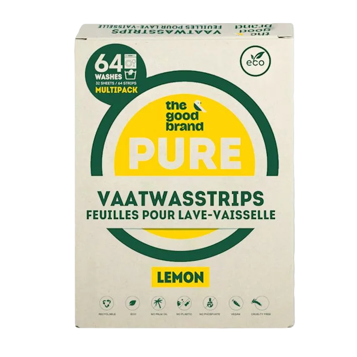 The Good Brand Vaatwasstrips Lemon 64 st