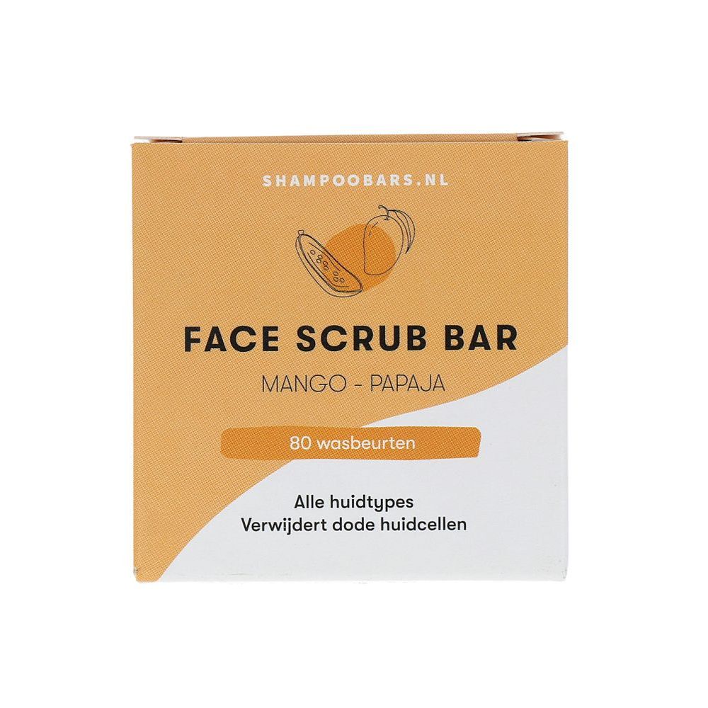 Shampoo Bars Zeep Scrub Gezicht Mango & Papaja - Shampoobars