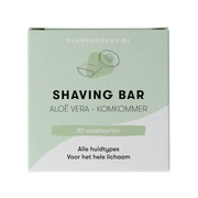 Shampoobars Shaving bar aloe vera & komkommer 60 gram