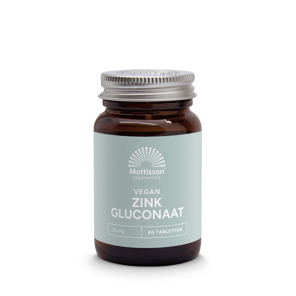 Mattisson Zink Gluconaat 25 mg 60 tabletten