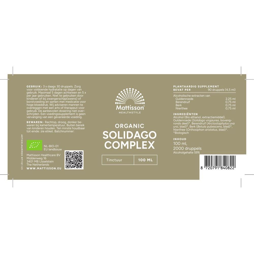Mattisson Biologisch Solidago complex tinctuur 100 ml