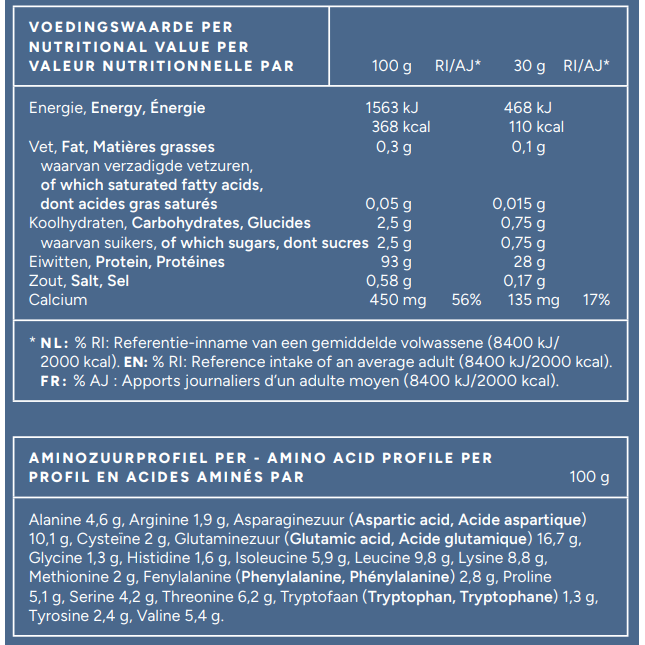 Mattisson Wei Proteïne poeder Isolaat 93% 500 gram