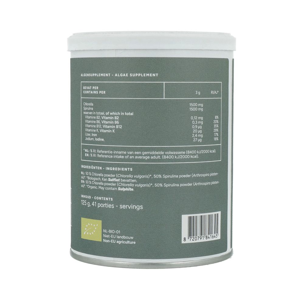 Mattisson Biologisch Chlorella Spirulina poeder 125 gram