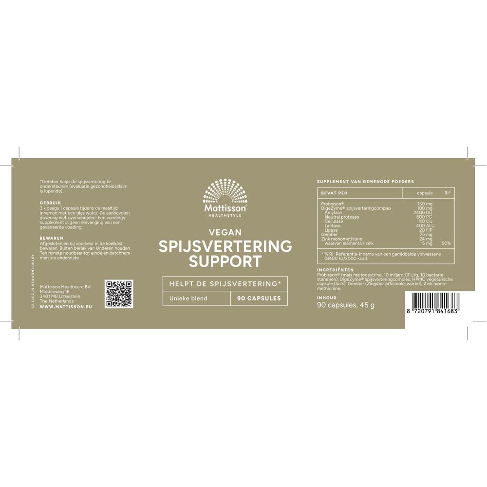 Mattisson Spijsvertering support 90 capsules