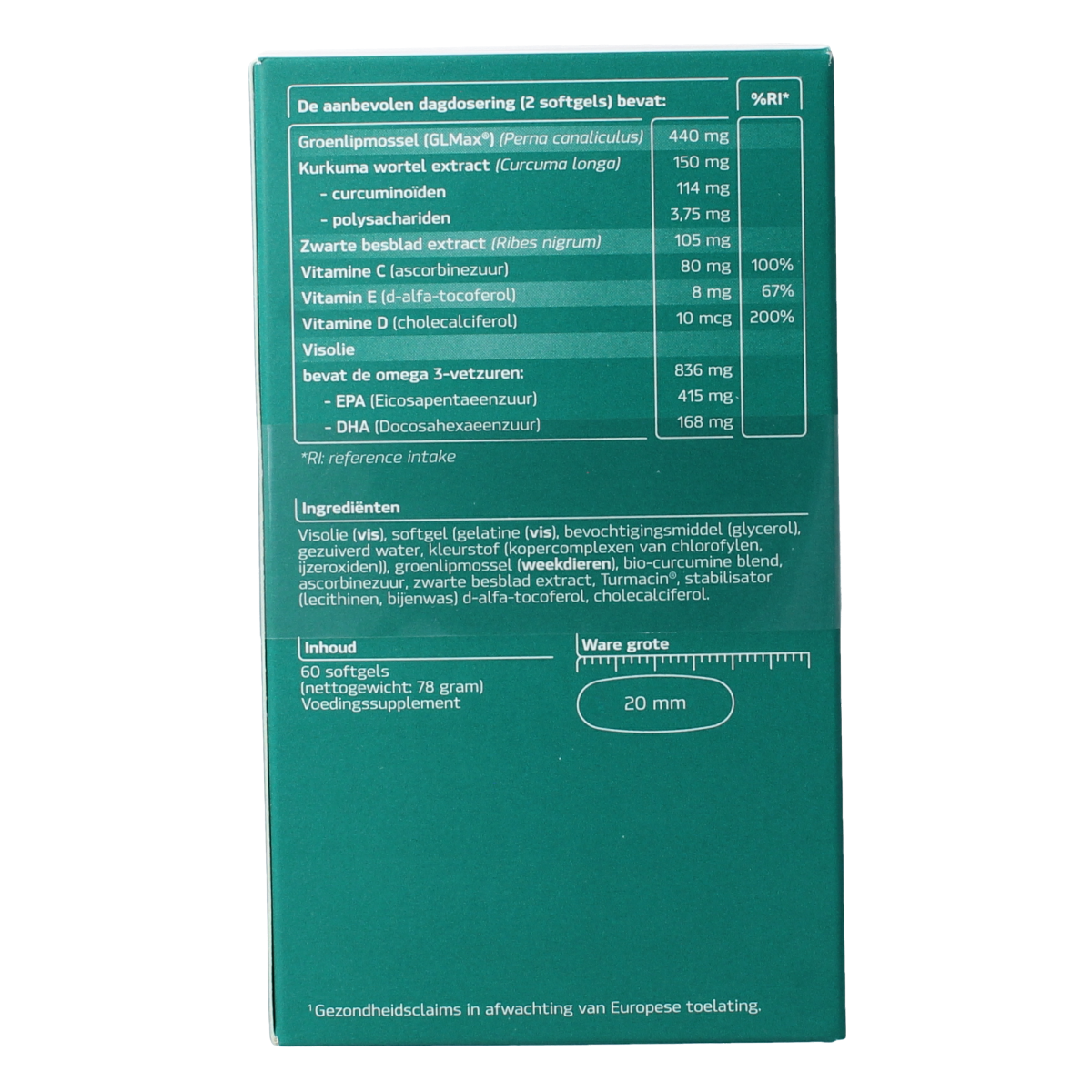 Synofit GLMAX 5-in-1 plus groenlipmossel