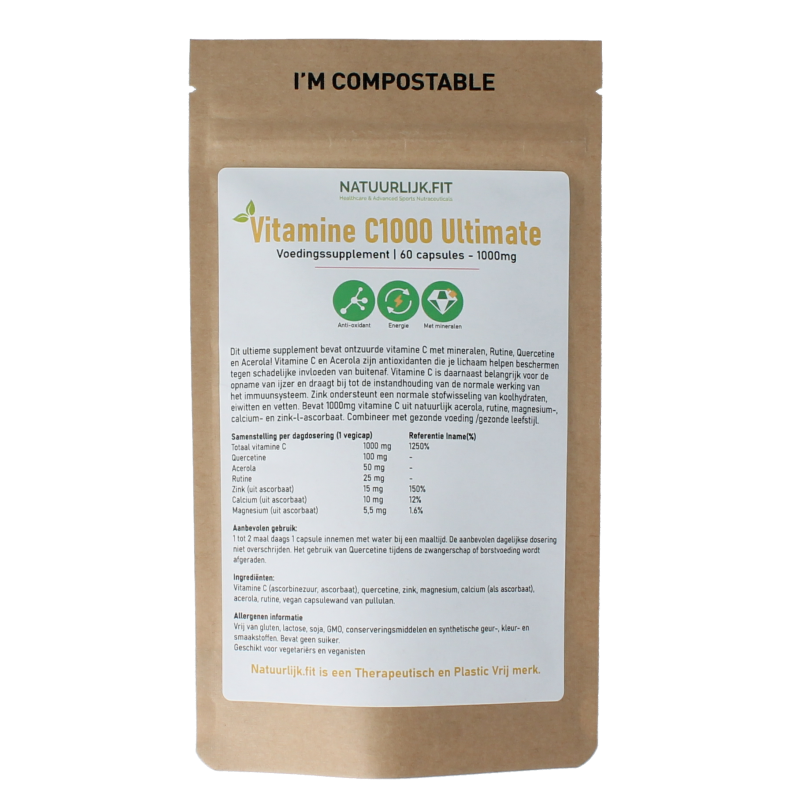 Natuurlijk.fit Vitamine C 1000 ultimate 60 capsules