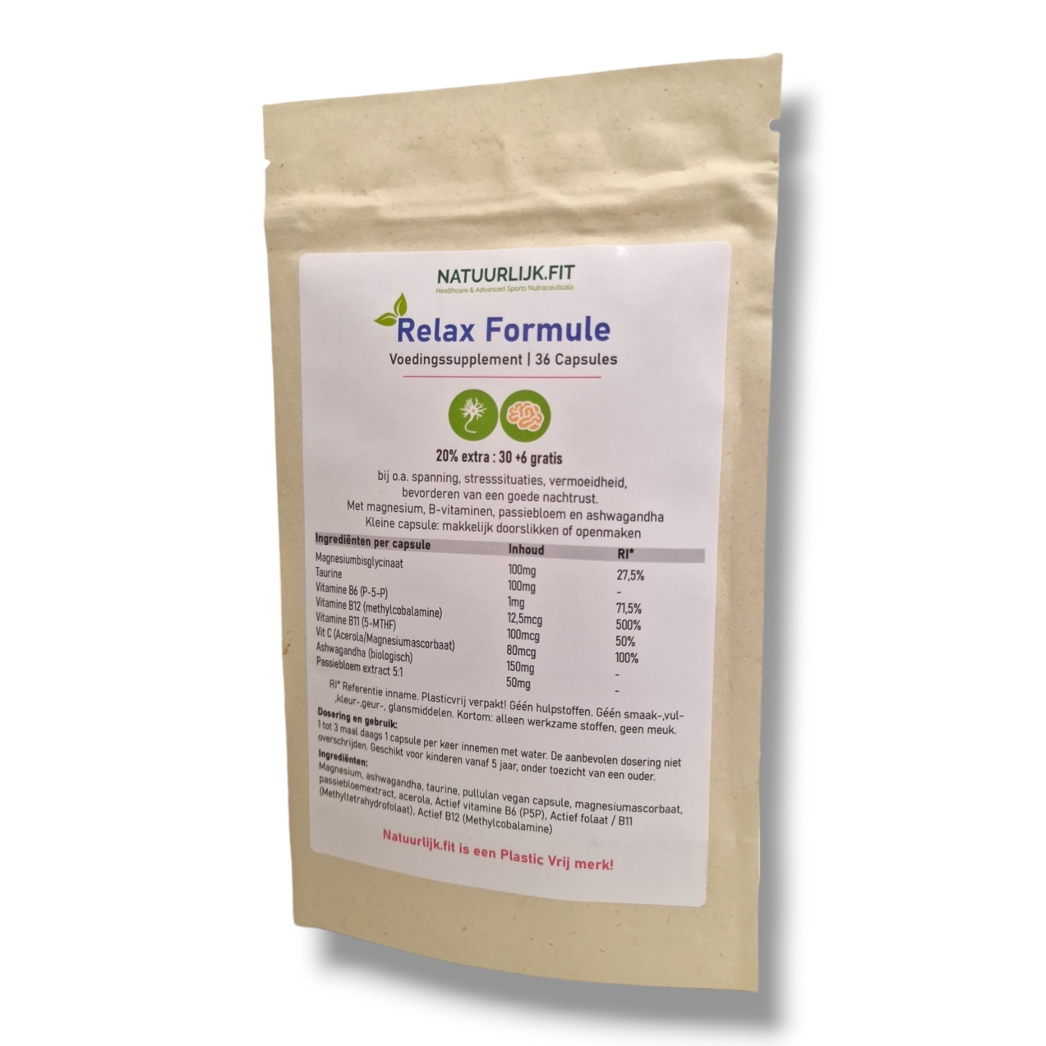 Natuurlijk.fit Relax formule 30+6 gratis 36 vcaps