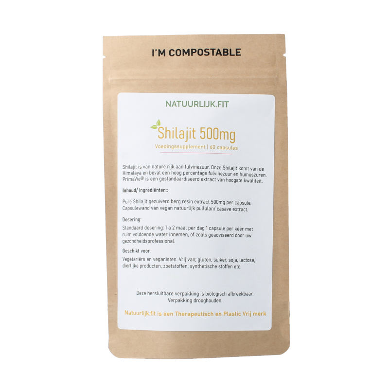 Natuurlijk.fit Shilajit 500 mg 60 vcaps