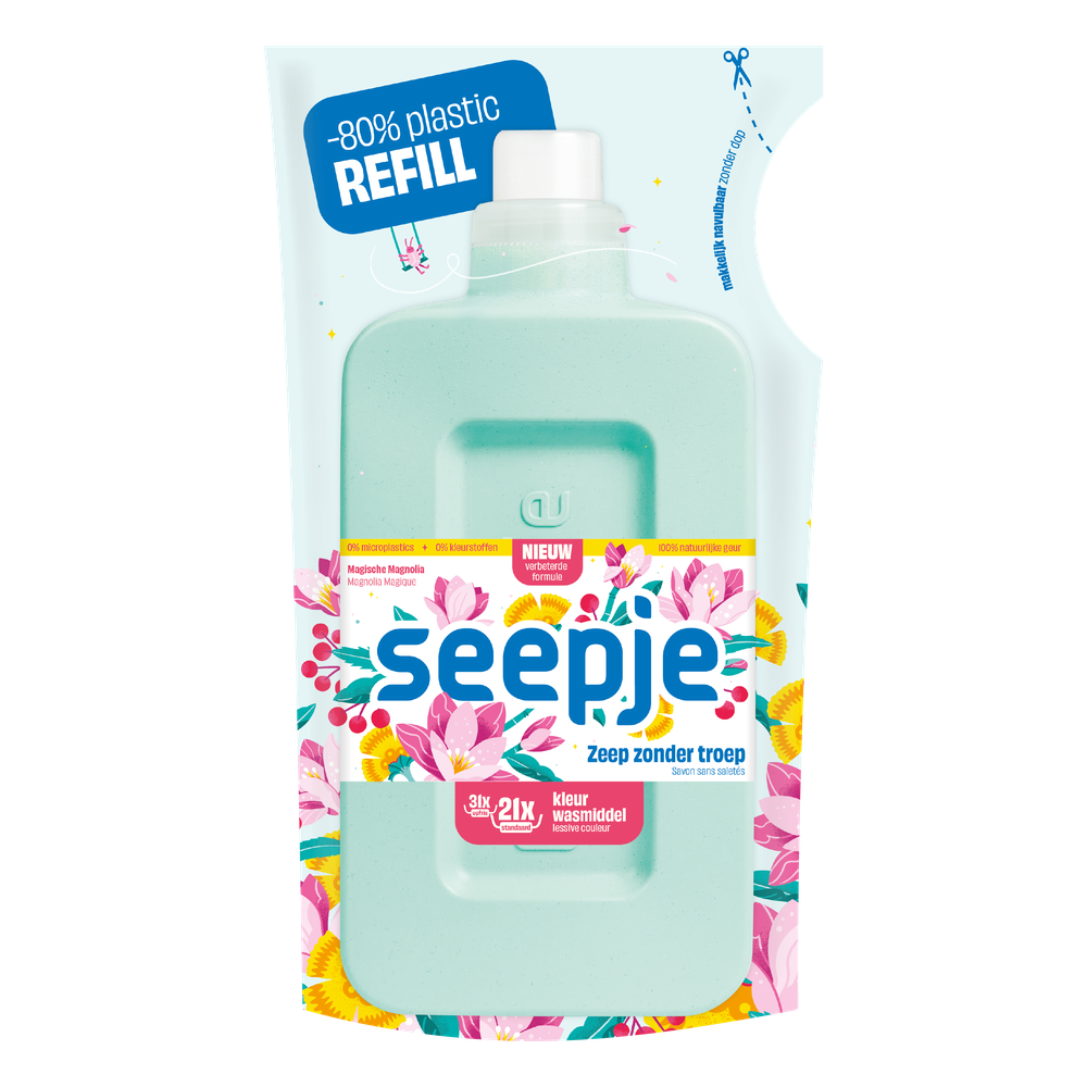Seepje Wasmiddel kleur navulzak 945 ml