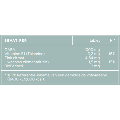Mattisson GABA 1000 mg 60 tabletten