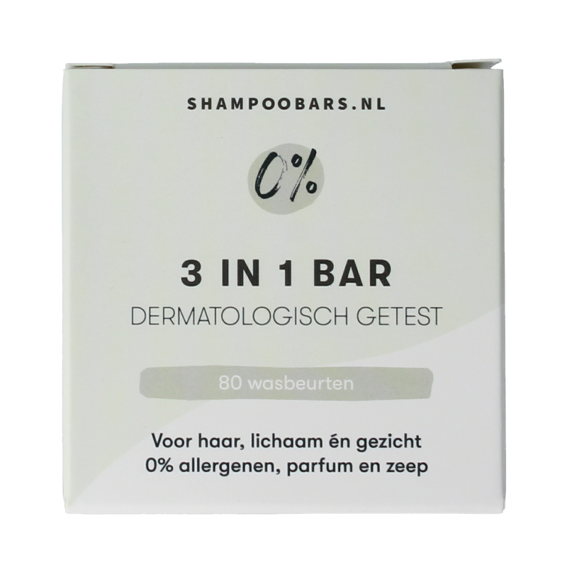 Shampoobars Bar 0% 3-in-1 neutraal 60 gram