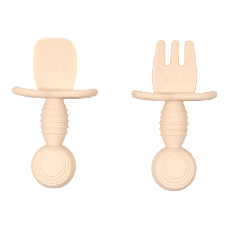 Jikkies Baby bestek siliconen beige