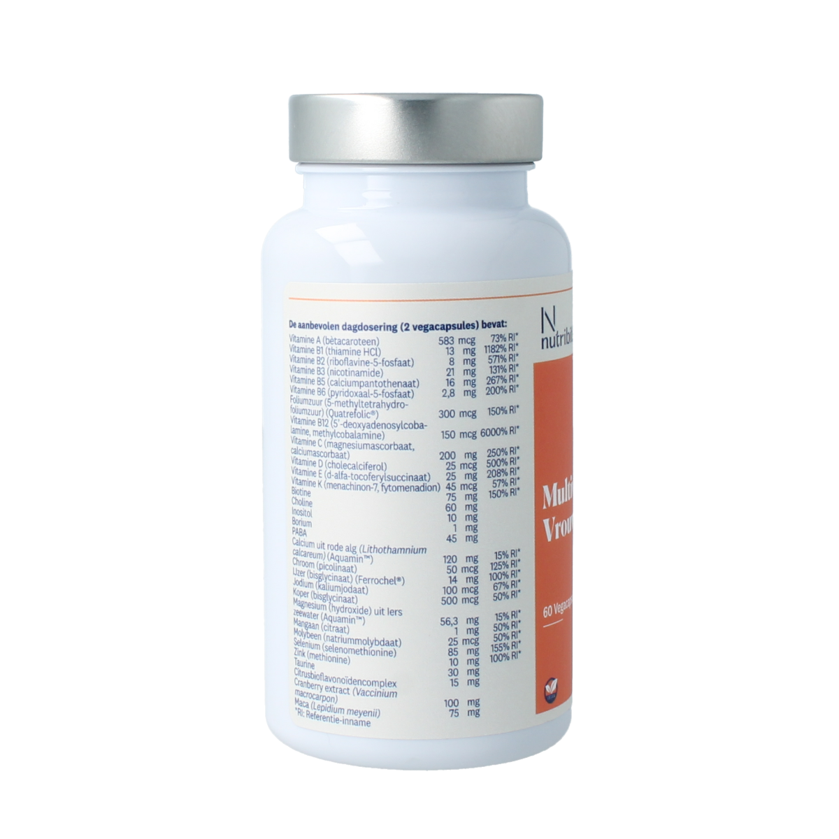 Nutribites Multivitamine vrouw 60 vcaps