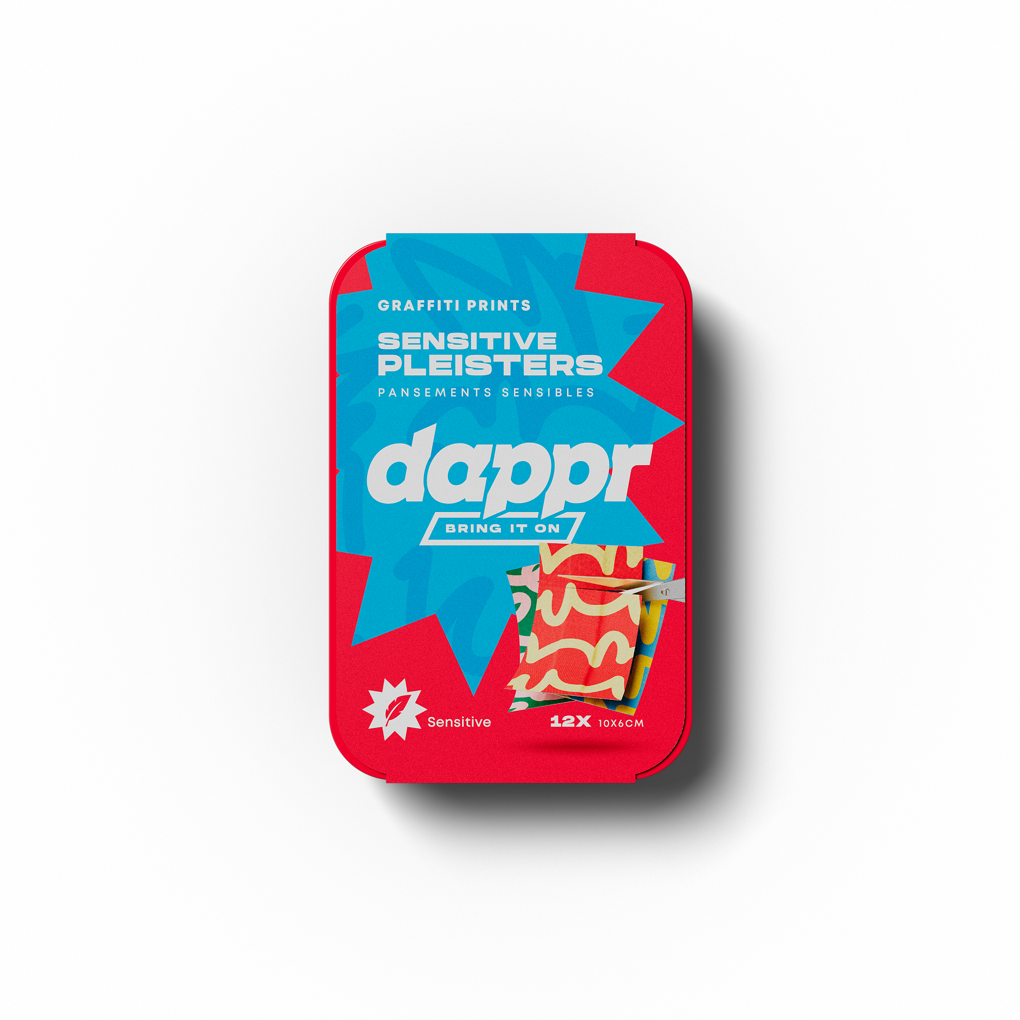 Dappr Pleisterstrip graffiti 10 x 6cm 12 stuks