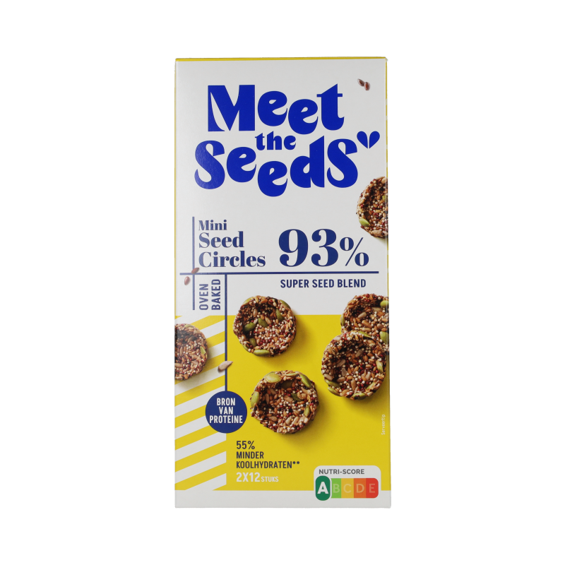 Meet the Seeds Mini Seed Circles - mini cracker met 93% zaden bio 144 gram