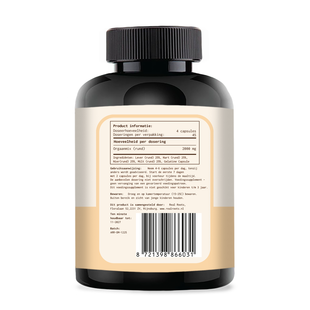 Real Roots Runder Orgaanmix 180 capsules