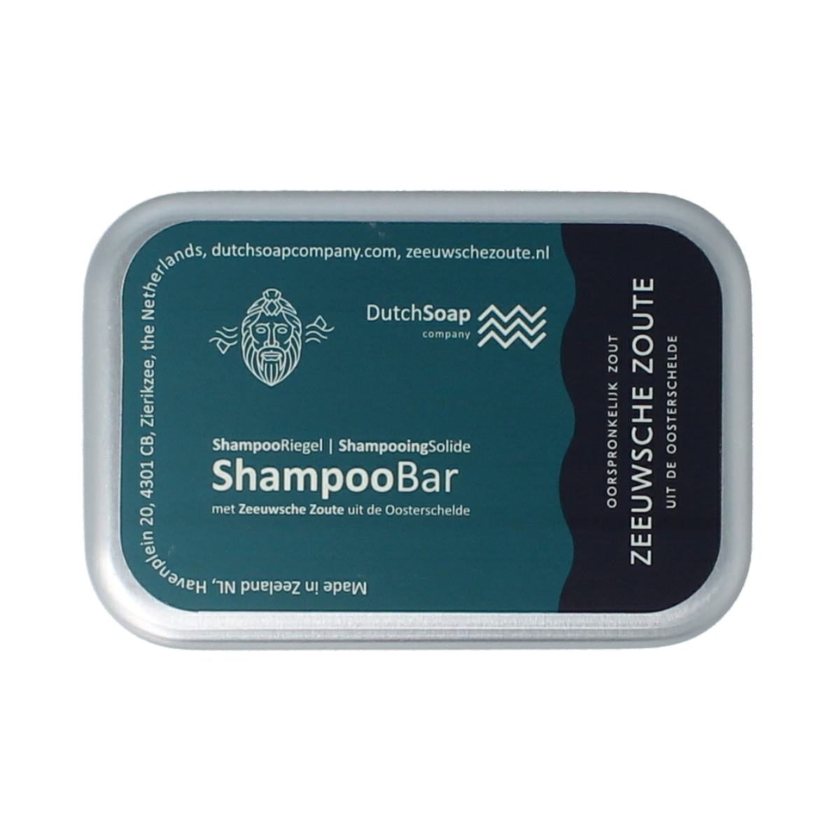 Zeeuwsche Zoute Shampoo bar in aluminium travel case