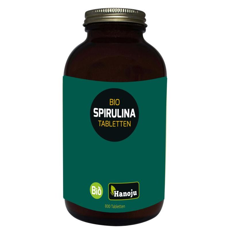 Hanoju Spirulina 400 mg glas flacon 800 tabletten