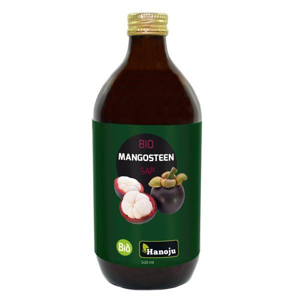 Hanoju Mangosteensap troebel biologisch 500 ml