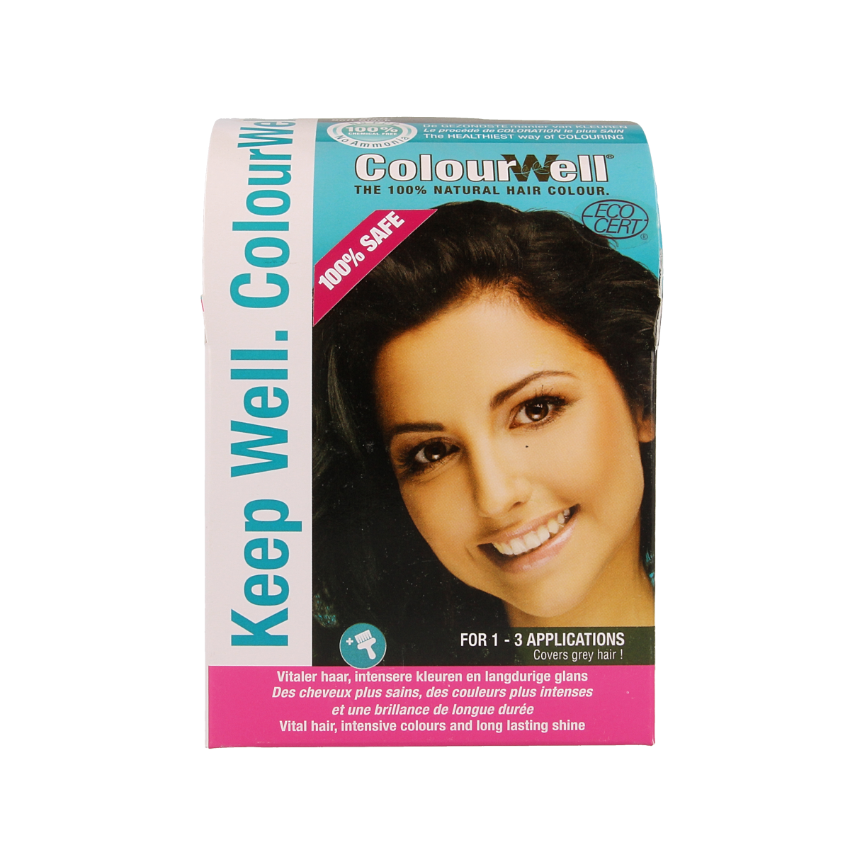 Colourwell 100% natuurlijke haarkleuring mild zwart 100 gram