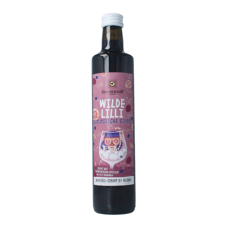 Sonnentor Wilde lilli mocktail siroop alcoholvrij bio 500 ml