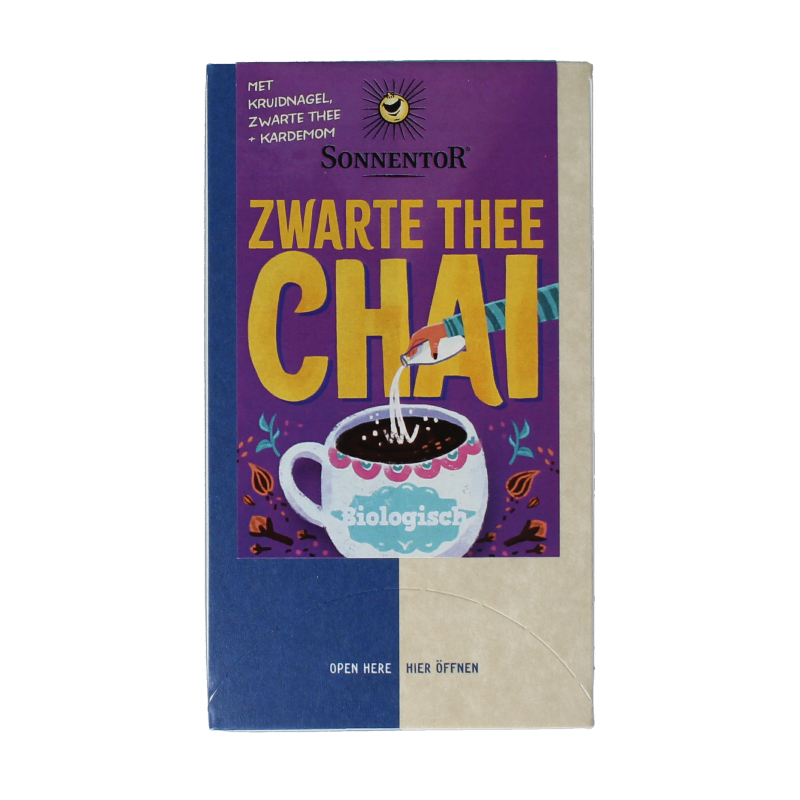 Sonnentor Zwarte chai thee bio 18 zakjes