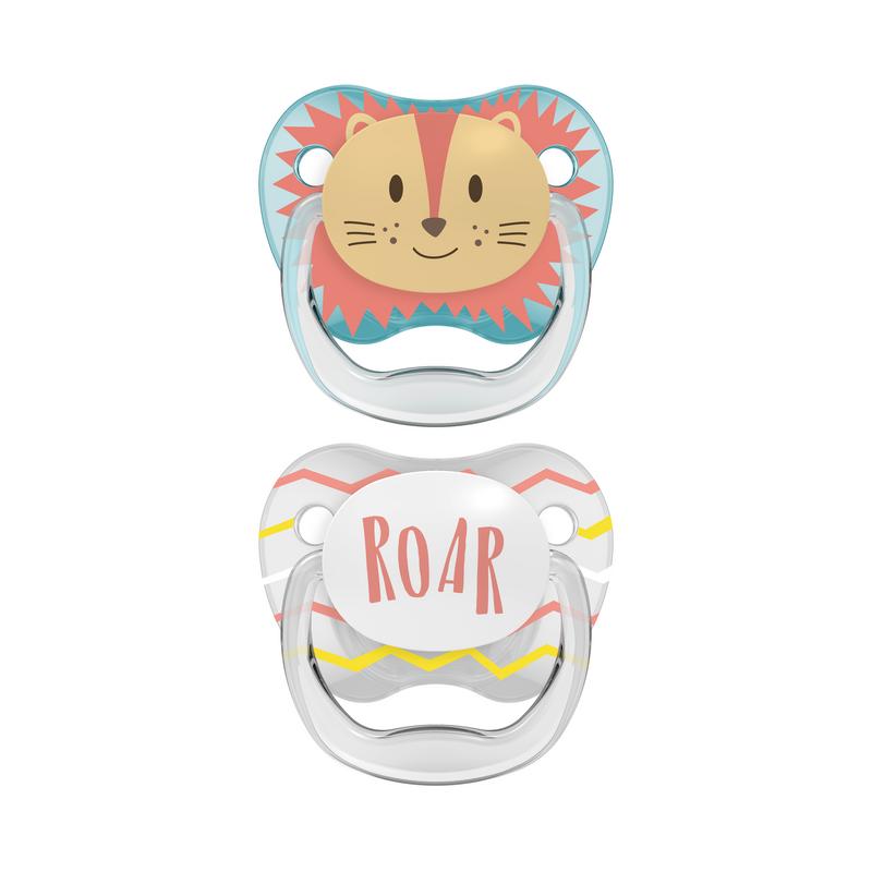 DR Brown's Fopspeen prevent animal faces F1 blauw 2 stuks