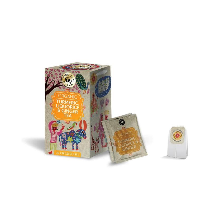 Ministry Of Tea Tumeric liquorice ginger bio 20 zakjes
