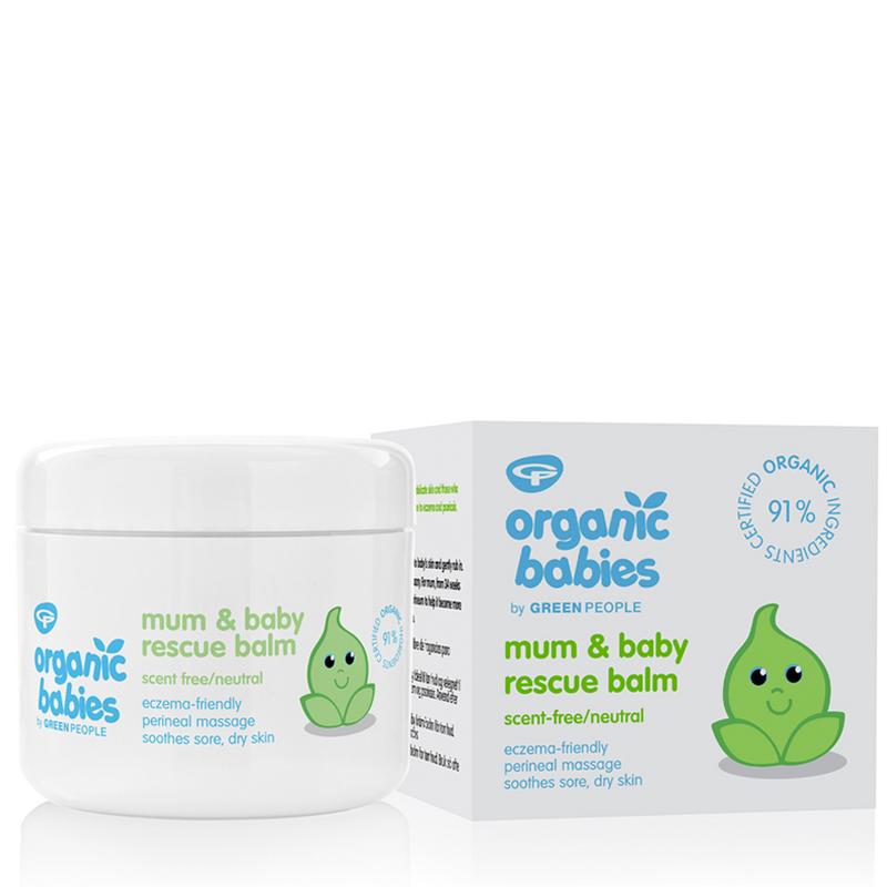 Green People babies mum & baby rescue balm scent free biologisch 100 ml