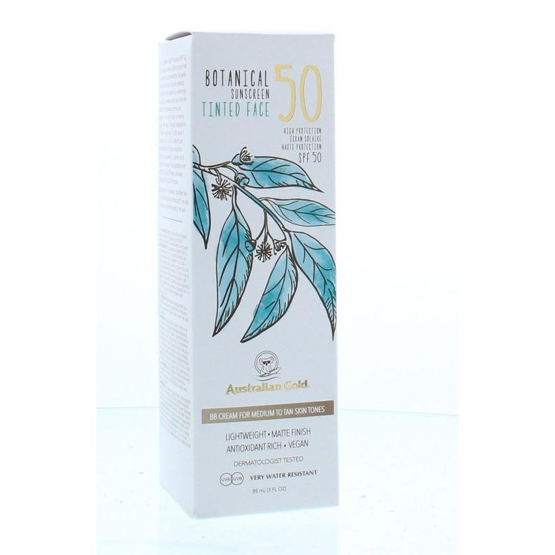 Australian Gold Botanical tinted face - medium tan SPF50 89 ml (afbeelding 2)