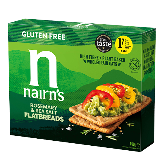 Nairns Flatbread rosemary & seasalt 150 gram