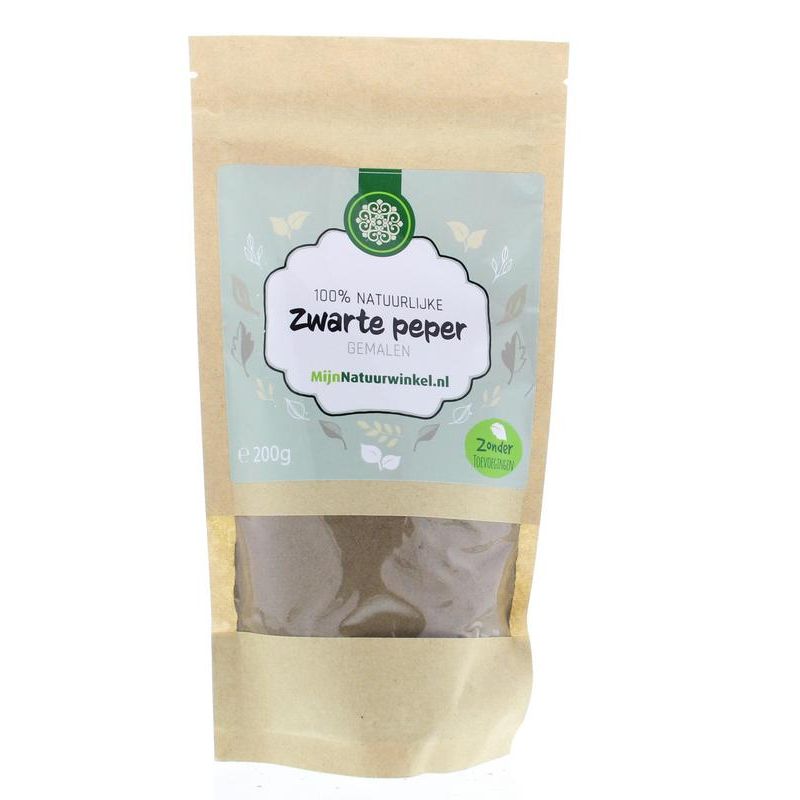 Mijnnatuurwinkel Zwarte peper gemalen 200 gram