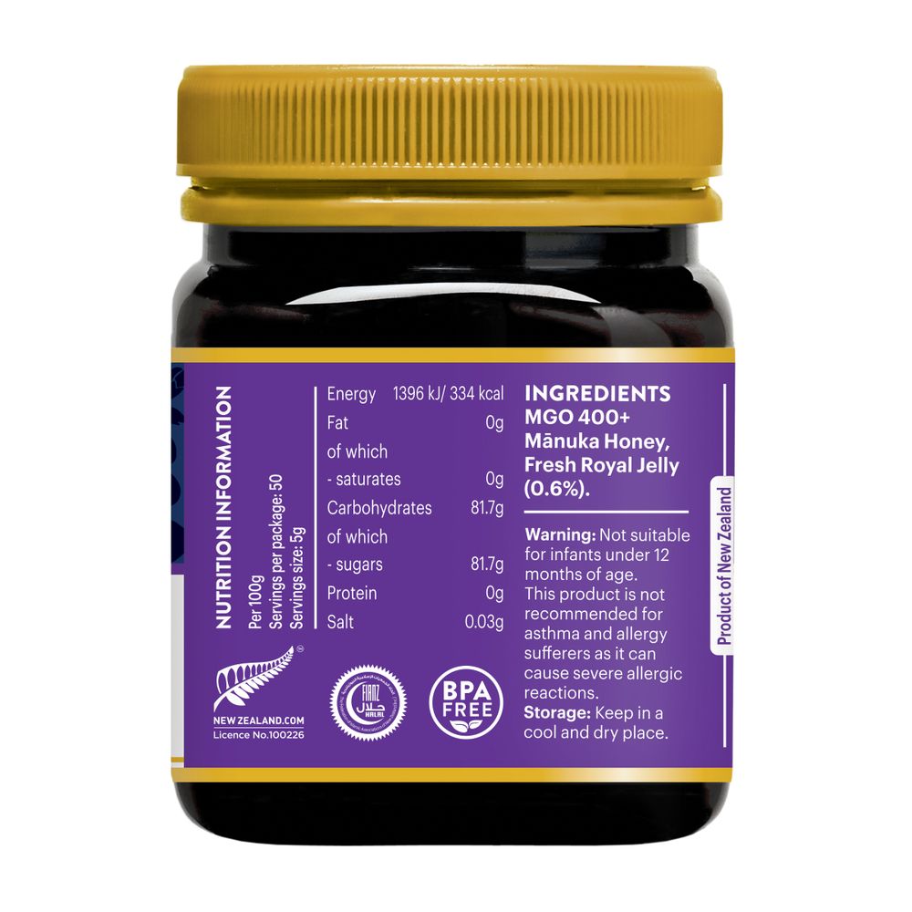 Manuka Health Royal Jelly in Manuka Honing MGO 400+ 250 gram