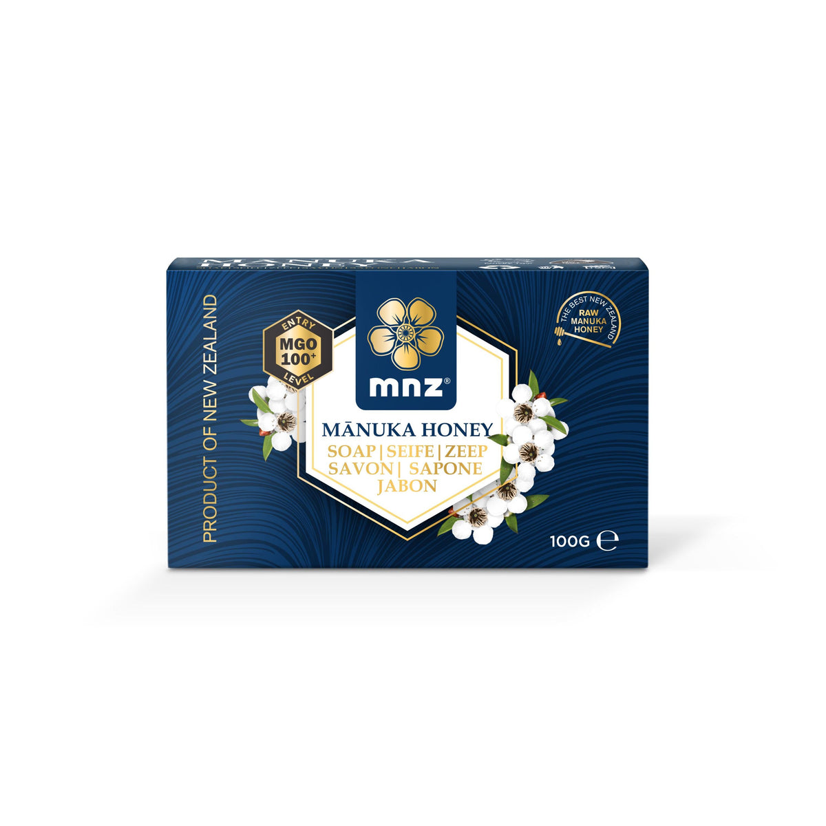 Manuka New Zealand Manuka honing MGO 100+ zeep 100 gram