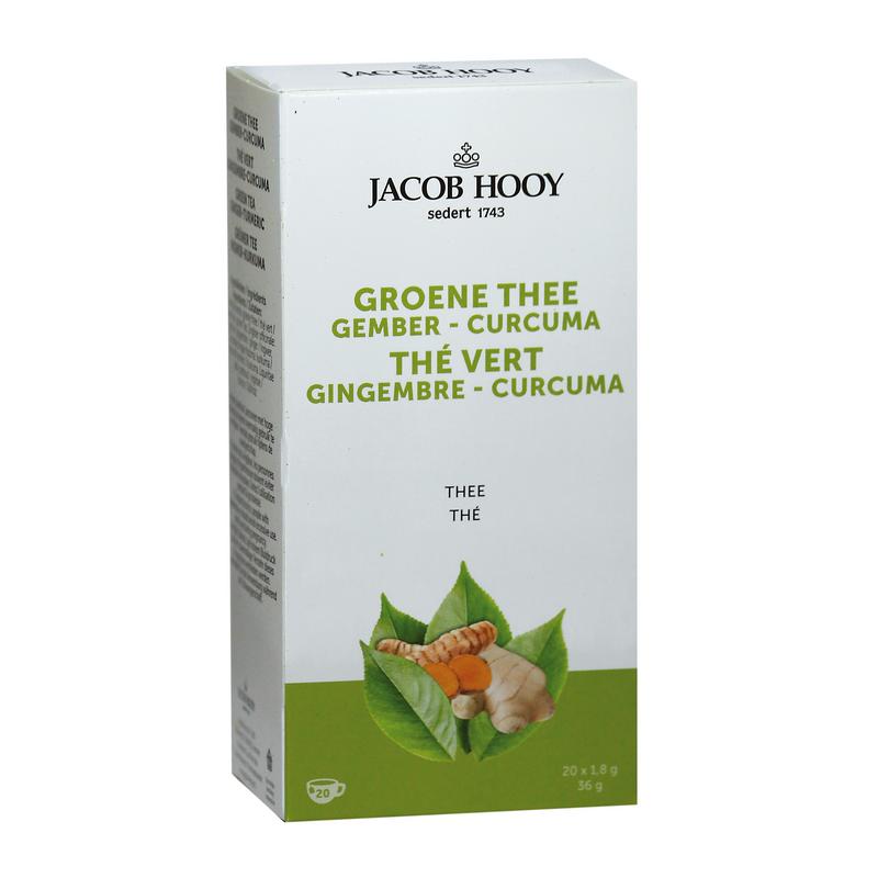 Jacob Hooy Groene thee gember curcuma thee 20 zakjes