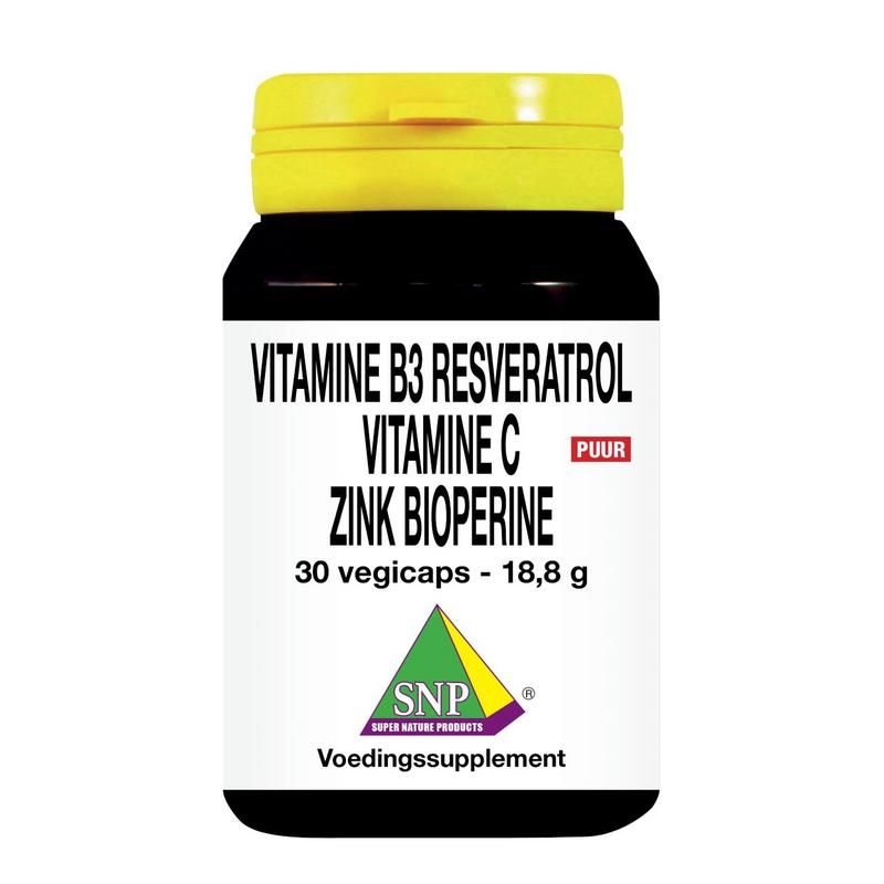 SNP Vitamine B3 resveratrol gebufferde vitamine C zink 30 vcaps